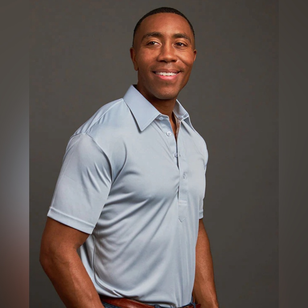 Men's Light Blue Performance Polo Shirt